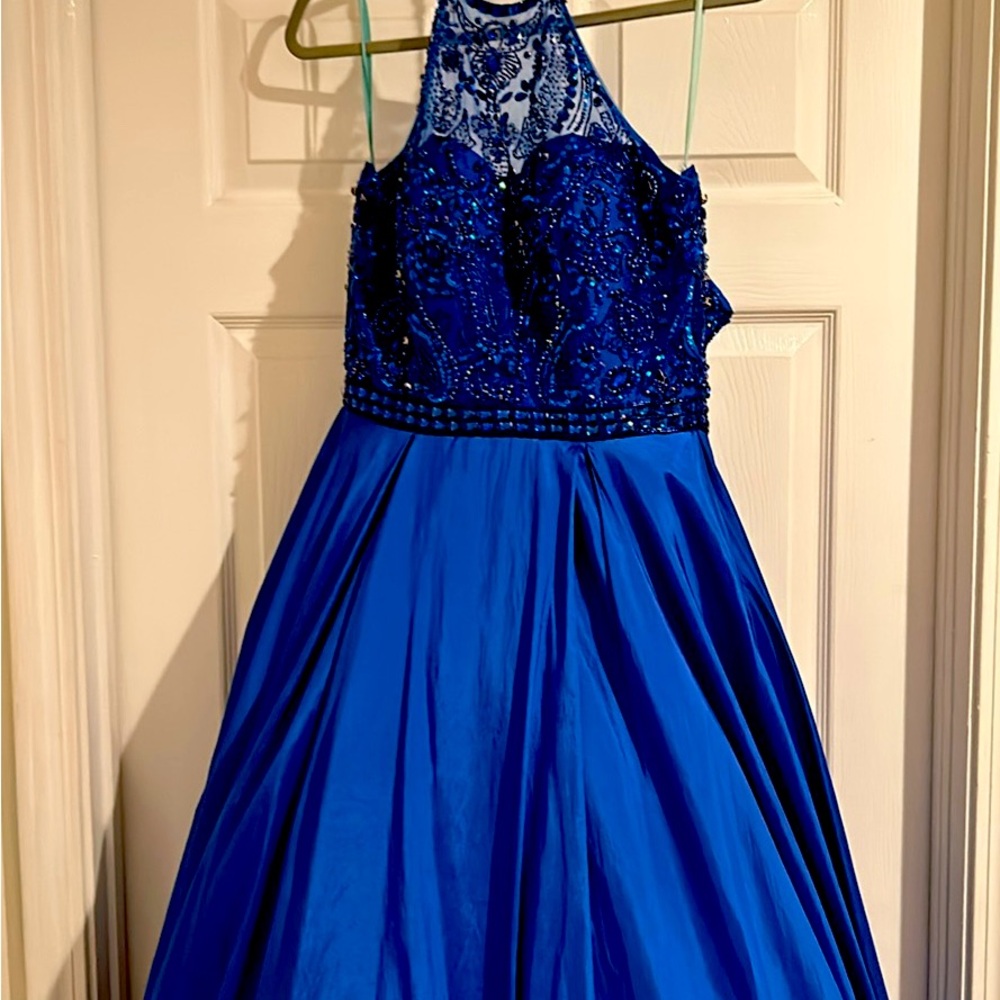 Blue Sherri Hill Ball Gown Size 2 altered to a 0